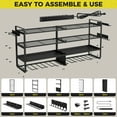 4-Layer Heavy Duty Metal Tool Storage Rack, 400LBS Capacity Power Tool ...