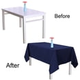 thumbnail image 3 of Unique Bargains Rectangle Tablecloth soft and comfortable Polyester Table Cover Navy Blue 60" x 120", 3 of 8