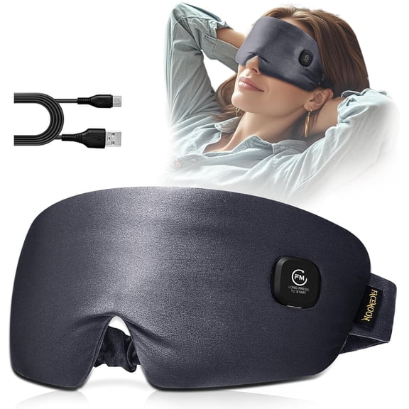 Silk Heated Eye Mask for Dry Eyes, Cordless Warm Compress for Tired Eyes Relief, Rechargeable Washable Sleep Mask for Stye Treatment and Bedtime Comfort