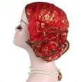 thumbnail image 6 of 4 Pcs Lace head wraps for women, Stretchy Turban Beanie Head Scarf Skull Cover Cap for Chemo Headwear, 6 of 7