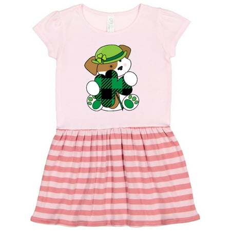 

Inktastic St Patricks Day Irish Buffalo Plaid Puppy Gift Toddler Girl Dress