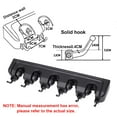 thumbnail image 4 of Wall Mount Broom Holder - Organizer Stainless Steel for Mop Dustpan Closet Tool Storage Utility Rack Kitchen Cabinet Door Hanger Black, 4 of 6