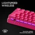thumbnail image 3 of Restored Logitech 920-011940, PRO X 60 LIGHTSPEED TKL 60% Wireless Mechanical Tactile Switch Gaming Keyboard, Magenta, Computer Keyboards, Pink, 1, 3 of 9