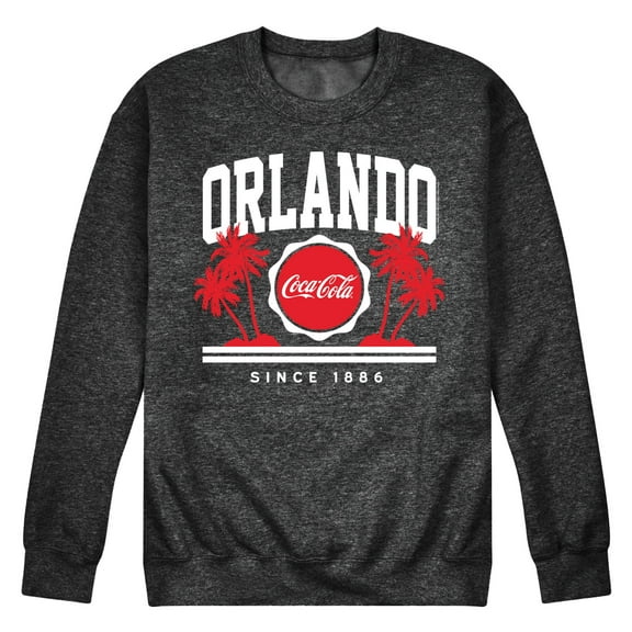 Coca-Cola - Since 1886 - Orlando & Palm Trees - Men's Crew Neck Fleece Pullover
