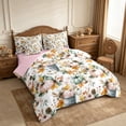 thumbnail image 2 of Erosebridal Pumpkin Bucket King Bedding 7pcs,Fall Harvest King Bed in a Bag,White Green Pink,Reversible, 2 of 6