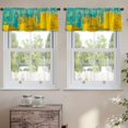 thumbnail image 2 of LALILO Kitchen Curtain Valance Oil Canvas Color Art Oil Rod Pocket Window Curtain 52"x 18" Set of 2, 2 of 5