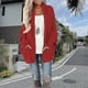 thumbnail image 1 of Women's Cardigan Sweater Jumper Crochet Knit Knitted Solid Color Open Front Casual Daily Fall Winter Green Black One-size / Cotton / Long Sleeve, 1 of 1
