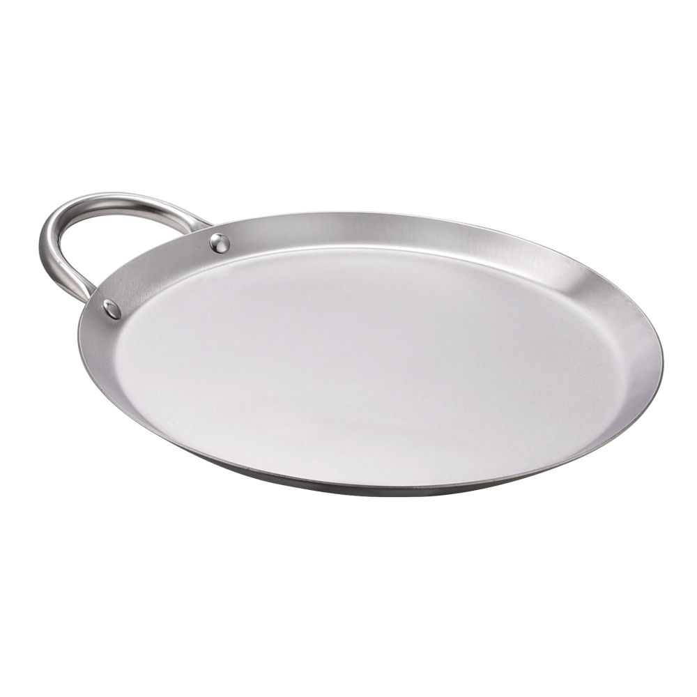 ARC FR2915 11" Round Stainless Steel Comal Griddle Pan with Handle