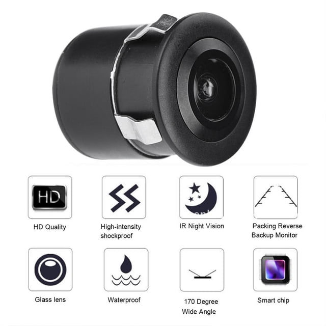 Gran Angular Con Cable Impermeable Mini Color Cctv Ccd Cámara Ir Visión Nocturna Para Coche 170 ° Advancent EL008348-00