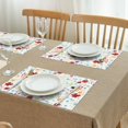 thumbnail image 3 of Pioneer Flower Floral Print Pattern Summer Placemats Table Placemats Set Of 4-Linen Kitchen Washable Placemats Table Mats 12x18 Inch Non-Slip Heat Resistant, 3 of 5