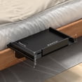thumbnail image 5 of BambuMate Bamboo Bedside Shelf for Bed with Cable Management & Cup Holder,Attachable Removable Bedside Tray,Tablet Holder Black, 5 of 8