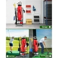 thumbnail image 5 of Golf Bags Storage Garage Organizer - Golf Bag Stand Fit Single Golf Bags, Golf Clubs, and Golf Equipment Accessories, Golf Bag Storage Rack with Wheels for Garage, Club, Shed, Basement, 5 of 6