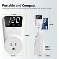 thumbnail image 3 of Surge Protector, 1800W Wall Surge Protector for Refrigerator, TV, PC, Home Appliance, Voltage Regulator with LED Display Screen, Adjustable Voltage Protector, 15A, 120V, 2 Pack,120V-2 Pack, 3 of 6