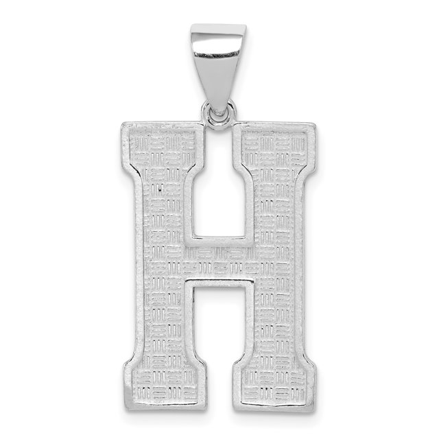 Pendentif Charme Collier Monogramme Initiale Lettre H en Argent Sterling 925