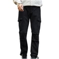 thumbnail image 1 of ameIAEA Cargo Pants for Men Elastic Waist Outdoor Hiking Pants Drawstring Sweatpant with Multi Pockets, 1 of 7