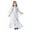 H-White1902, variant on FEIFLY Child's Halloween Dark Gothic Long Dresses Gown Party Halloween Outfits Solid Color Festival Clothing
