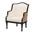 thumbnail image 2 of bali & pari Elizette Rattan and Bayur Wood French Provincial Accent Chair, Black, 2 of 10
