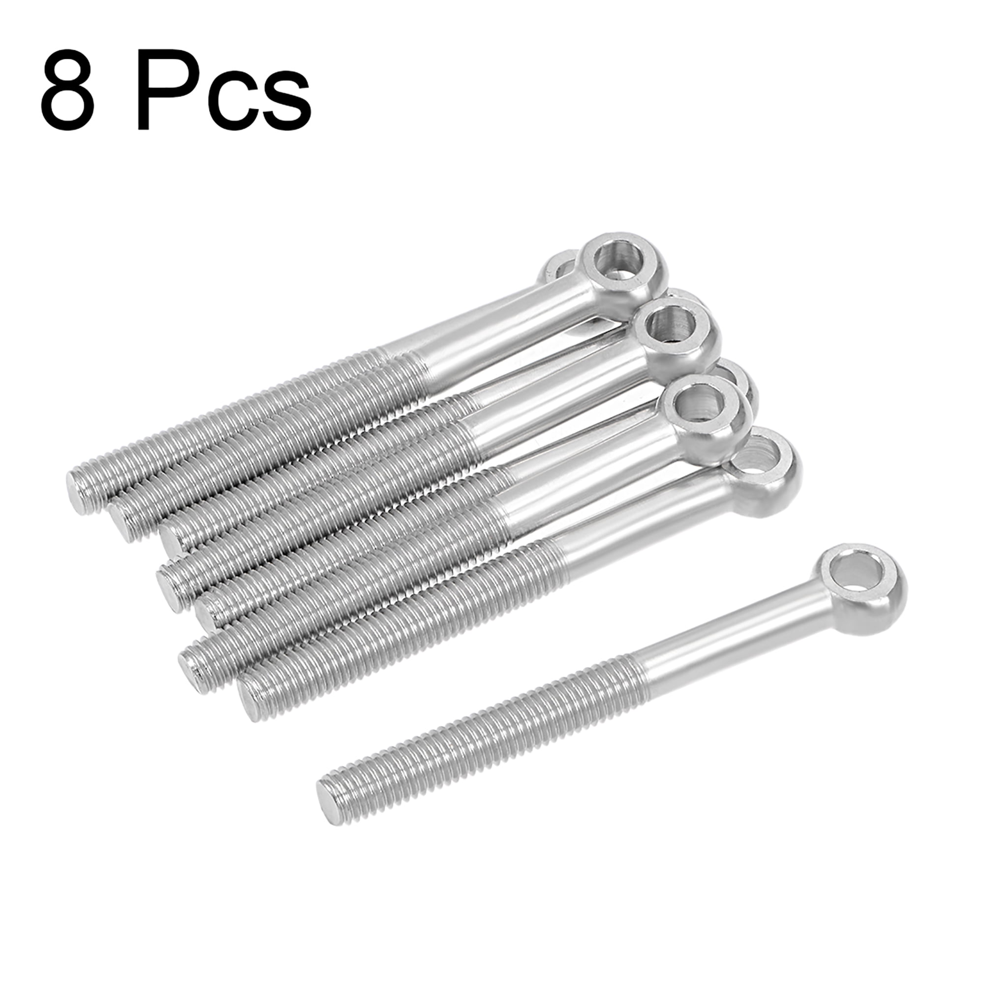 uxcell M10 x 100mm 304 Stainless Steel Machine Shoulder Lift Eye Bolt Rigging 5pcs a18070500ux0217
