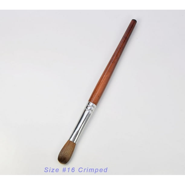 Ex Kolinsky Acrylic Nail Brush For Acrylic Powder Manicure Pedicure Size 16 Crimped Walmart Com