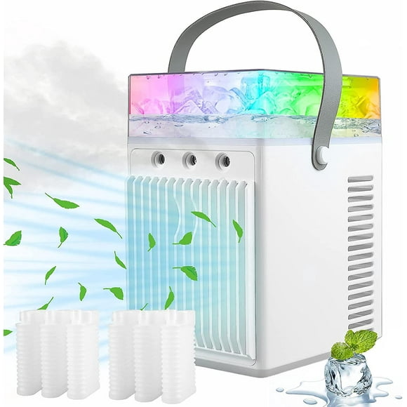 Lishi Portable Personal Air Cooler - Mini Evaporative AC Fan with 3 Speeds - Battery Powered & USB Rechargeable