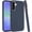 Dark Blue, variant on For Samsung Galaxy A37 Phone Case, Slim Classic Hybrid Around Rubber Gummy Gel Slick Hard PC Silicone TPU Chromed Button Cover for Samsung A37 - Black