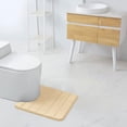 thumbnail image 3 of Tripumer U-Shape Memory Foam Toilet Rug Contour Bathroom Rug 20 x 24 inch Absorbent Mat Floor Carpet Bathroom Rugs Mat for Toilet Base Camel, 3 of 7