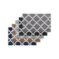 thumbnail image 2 of Bibb Home 1-2 Pack Trellis Micro Shag Bath Rugs, 2 of 3