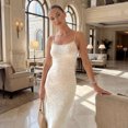 thumbnail image 2 of DARING DIVA Women's Lace Maxi Dress for Business Casual Formal Occasions XL Beige, 2 of 5