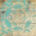 thumbnail image 2 of Grey, Jace 15x15 Gold Ornate Wood Framed with Double Matting Museum Art Print Titled - Turq Pattern 9, 2 of 4