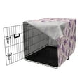 thumbnail image 3 of Watercolor Dog Crate Cover, Design of Feathers with Paint Blots and Random Stains, Easy to Use Pet Kennel Cover Small Dogs Puppies Kittens, 7 Sizes, Indigo Mauve, by Ambesonne, 3 of 6