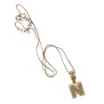 thumbnail image 4 of Collar con dije de oro laminado letra brillos N, 4 of 6