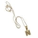 thumbnail image 4 of Collar con dije de oro laminado letra brillos N, 4 of 6