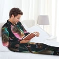 thumbnail image 6 of Sikiie Bird5 Mens Pajama Set, Soft Warm Long Sleeve Sleepwear, Cozy Button-Down Pjs for Men-XX-Large, 6 of 7