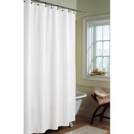 Canopy Microfiber Fabric Shower Curtain Liner, Arctic White