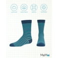 thumbnail image 6 of MeMoi Thin Stripe Cotton Blend Crew Sock - Boys - Male, 8 9, Blue, 6 of 12