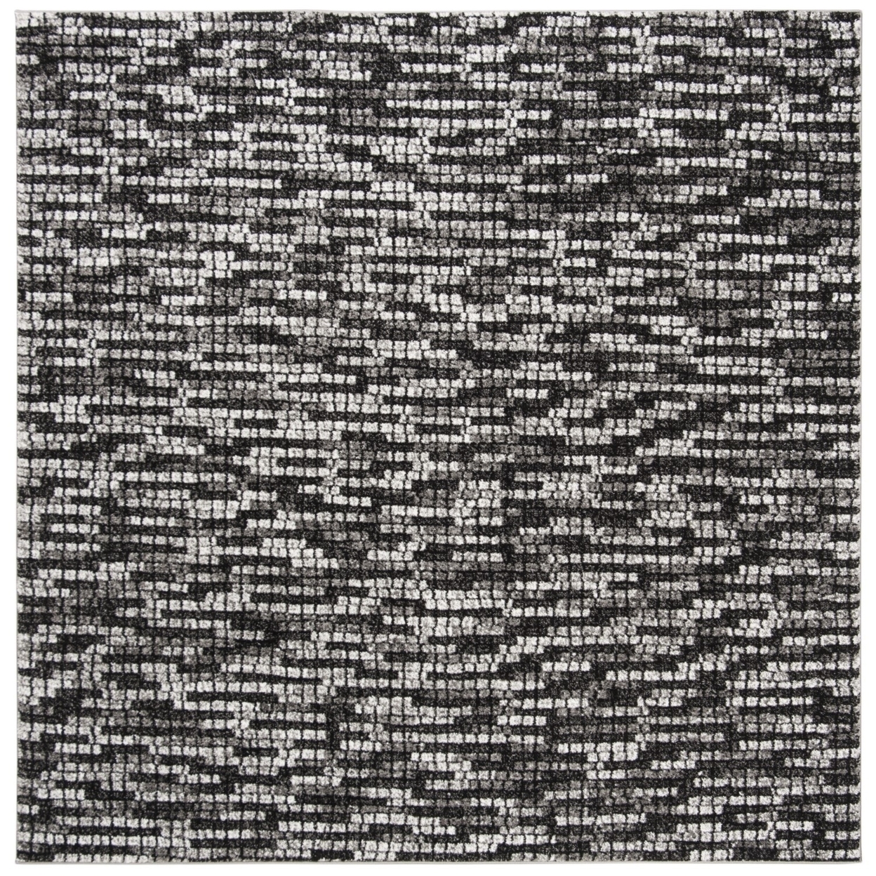 SAFAVIEH Porcello Scarlett Abstract Striped Area Rug, Light Grey/Charcoal, 2'7" x 5'