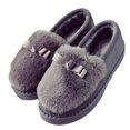 thumbnail image 5 of Zapatos de algodón Zapatos de mujer Otoño e invierno Zapatillas de algodón con forro polar cálido Zapatos de piel Estilo coreano Zapatillas bajas planas sin cordones, 5 of 5