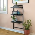 thumbnail image 3 of Sauder Black 3-Tier Leaning Bookshelf, Black Finish, 3 of 10