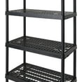 thumbnail image 6 of Gracious Living 5 Shelf 72 x 36 x 18" Fixed Height Ventilated Heavy Duty Shelving Unit Organizer System for Home, Garage, Basement, and Laundry, Black, 6 of 10