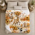 thumbnail image 5 of Five Goats By Rustic Barn Pumpkins Sunflowers Playful, Rustic Farmhouse Horse Scene, Warm Flannel Blanket for Ranch House and Living Room, Horse Lovers Thanksgiving Gift, Rustic Home Decor, 5 of 9