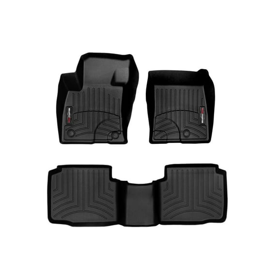 WeatherTech Custom Fit FloorLiners compatible with 2020-2020 Ford Escape - 1st & 2nd Row, Black