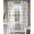 thumbnail image 4 of Happy Easter Sheer Curtains 63 Inch Length 2 Panels Set for Living Room/Bedroom, Spring Bunny Chickens Lambs Easter Eggs Kitchen Curtains Grommet Semi-Sheer Curtains Window Treatments 42"x63"x2, 4 of 7