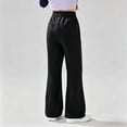 thumbnail image 4 of BCSIOAOI Girls Pants,Wide Leg Elastic Waist Flare Leg Pants with Pockets Black 7-8 Years, 4 of 6
