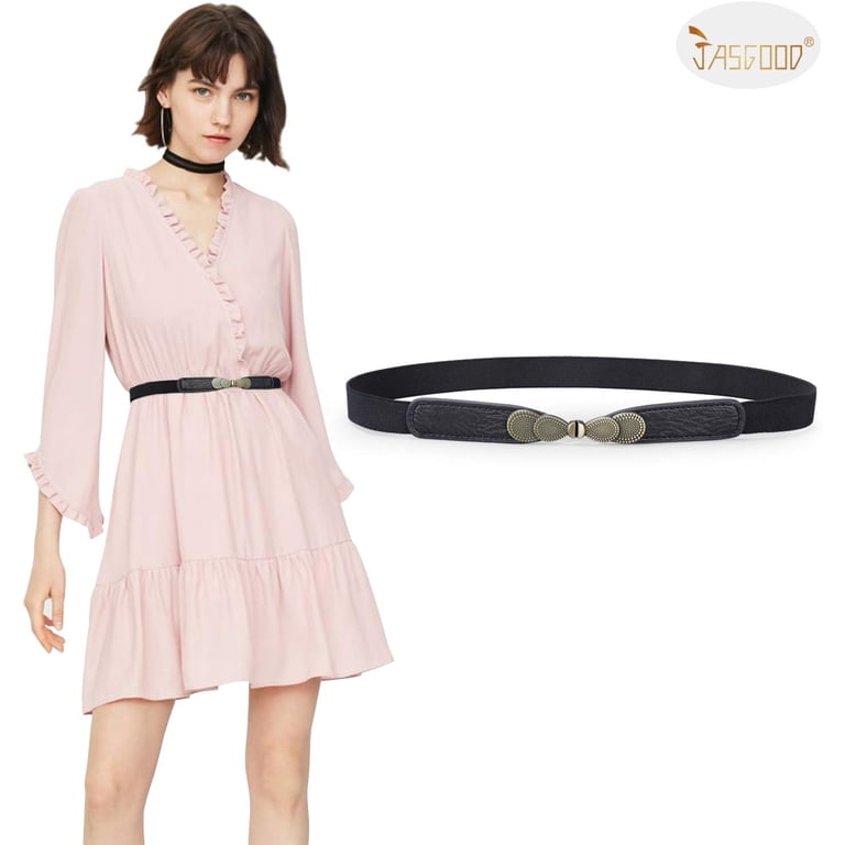 Women Skinny Elastic Stretch Belt for Dresses Retro Ladies  display picture 3