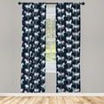 thumbnail image 3 of Ambesonne Cartoon Curtains, Carousel Horses, Pair of 28"x84", Pale Blue Indigo Pink, 3 of 5