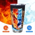 thumbnail image 5 of Susaid Ocean Scene with Noah's Ark Print 20oz Car Cup,Insulated Coffee Cup Fully Spill Proof Travel Coffee Mug, Stainless Steel Tumbler for Work Home Outdoor Car-Without Straw, 5 of 8