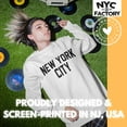 thumbnail image 2 of New York City Sweatshirt Screenprinted Dark Heather Charcoal NYC Lennon Shirt Large, 2 of 2