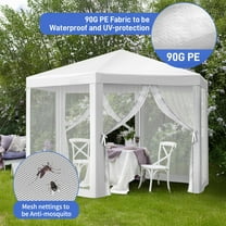 Waterproof Outdoor Party Tent with Mesh Sidewalls,13x13FT, Easy Setup PE Canopy Gazebo Sun Shelter for Patio, Lawn, Backyard, Camping & Events