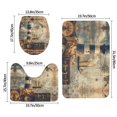 thumbnail image 2 of Bathroom Rugs Sets 3 Piece - Vintage Nautical Lighthouse Absorbent Non Slip Bath Mats, U-Shape Toilet Lid Cover, Contour Mat, Soft Washable Shower Mats Bath Rug Mat for Bathroom Tub Toilet, 2 of 7