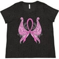 thumbnail image 3 of Inktastic Breast Cancer Awareness with Butterfly Ribbon Words Women's Plus Size T-Shirt, 3 of 5